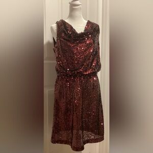 Apartment 9 Sequin Dress Size Sm With Shimmering Red Tones